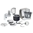 Bosch MUM5XW20 kjøkkenmaskin i hvitt og champagne med rustfri bolle, blender og riveskiver