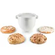 Grå KitchenAid 5KSM2CB5BGS brødskål i keramikk med lokk, som både er eltebolle og bakeform