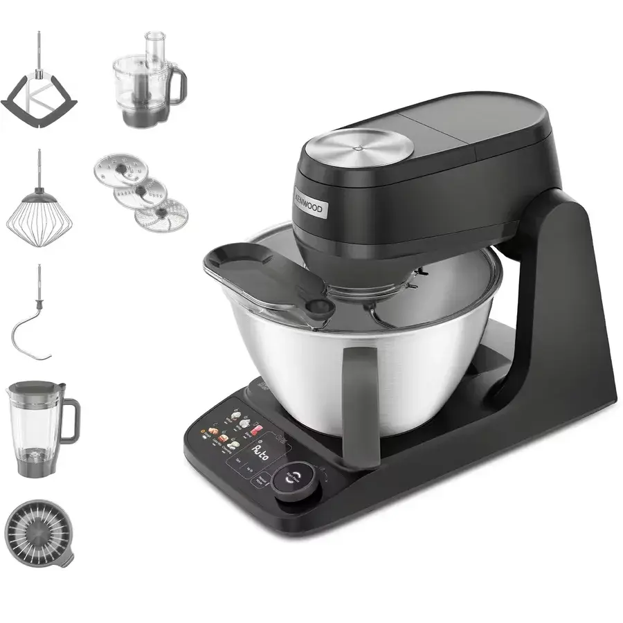 Kenwood KHC40 kjøkkenmaskin i svart med 4,3-liters skål, blender og foodprosessor