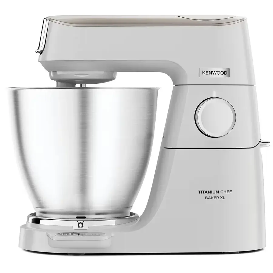Kenwood KVL65.001WH kjøkkenmaskin i hvitt med innebygd vekt og rustfri bolle