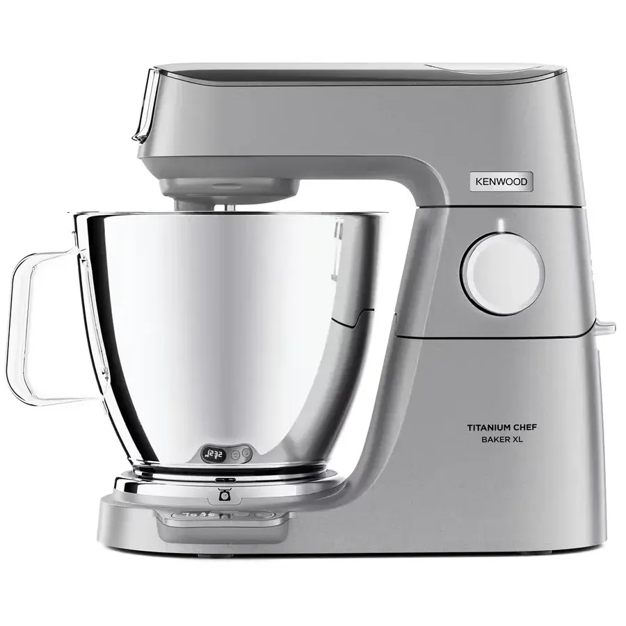 Kenwood KVL85.004SI kjøkkenmaskin i sølv med innebygd vekt og stor rustfri bolle