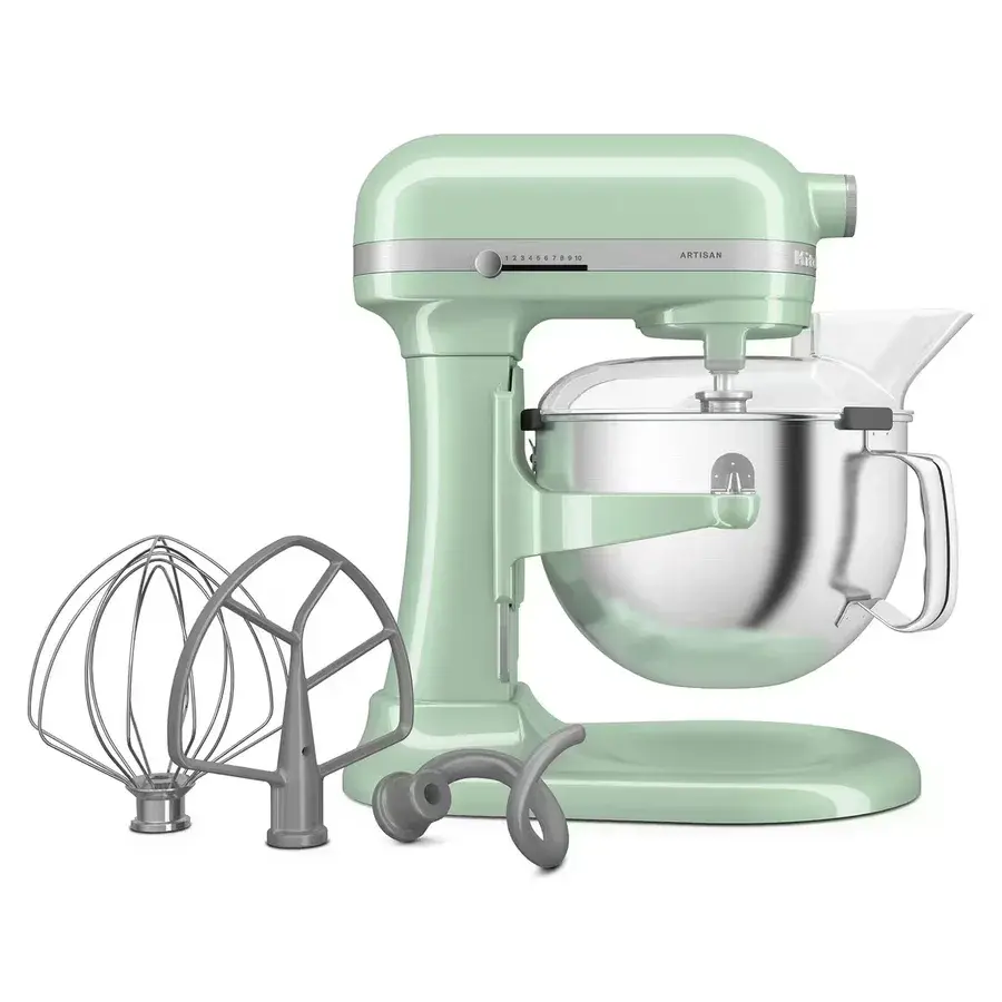 KitchenAid Artisan 5KSM60SPX kjøkkenmaskin i pistasjgrønn med løftearm og 5,6-liters stålbolle